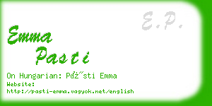 emma pasti business card